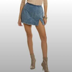 Amanda‎ Uprichard Dale Denim Skort Caspian Blue Women's Small